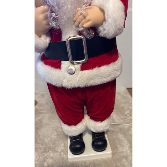 Telco Motionette Santa Claus Figure Holding Red Light-Up Bell 23.5" Tall - Picture 5 of 12